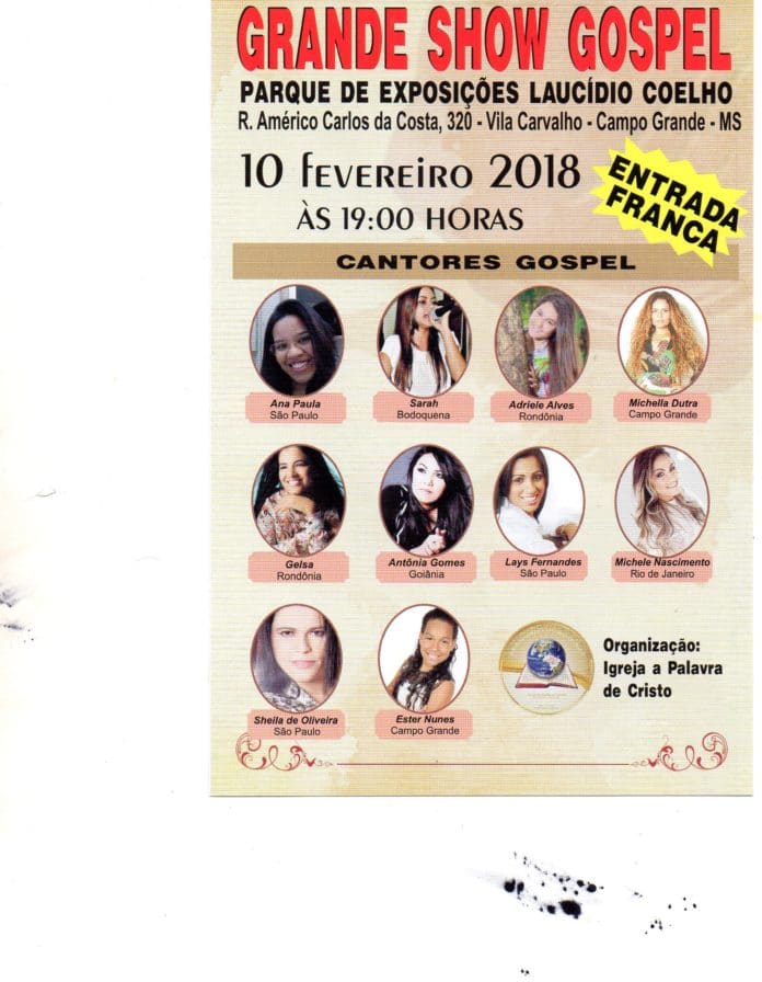 panfletos de divulgação dia 10 evenagelico
