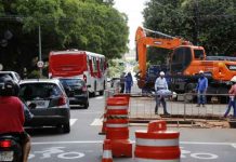 Avenida Afonso Pena continua interditada para execução de obras do Reviva Campo Grande