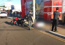 Motociclista morre após perder controle e bater em grade de farmácia em MS