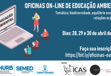 Prefeitura promove Oficinas ON-LINE de Educação Ambiental e Meio Ambiente