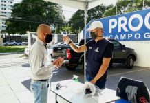 Procon Campo Grande está aferindo a temperatura dos consumidores como medida de prevenção ao Covid-19