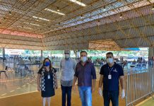 Vander visita polo para suspeitos de Covid-19 no Parque Ayrton Senna
