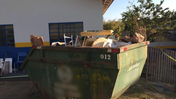 Pedreiro mata colega de trabalho dentro de escola em MS e esconde corpo em caçamba de entulho