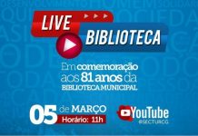 POR MEIO DE LIVE, OS 81 ANOS DA BIBLIOTECA MUNICIPAL SERÃO COMEMORADOS COM PROGRAMAÇÃO EXTENSA