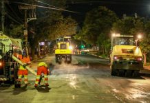 COM SERVIÇO ATÉ À NOITE, CONCLUÍDO LOTE DE 14,6 KM DE RECAPEAMENTO NO CENTRO