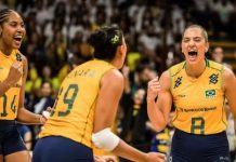 No tie-break, Brasil vence Itália, em Brasília, e acaba com invencibilidade de 39 jogos da atual campeã olímpica