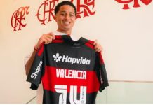 Flamengo anuncia a contratação de Anthony Valencia, que usará número que era de Arrascaeta